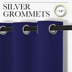 NICETOWN Navy Blue Blackout Curtains 48 inches Length - Image 2