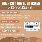 (3PCS) Dad Joke Loading Stickers – Funny Waterproof Vinyl Decals for Laptop, Tumbler, Scrapbook, Water Bottle – Father’s Day Gift for Dads, Fathers, Husbands 3" x 2.5"