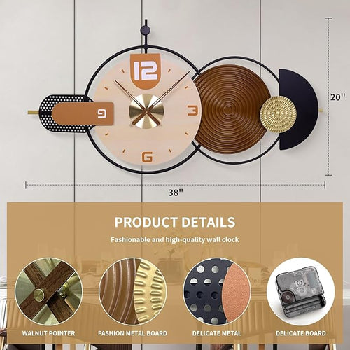 38x20 Inch Large Modern Wall Clock - Image 2