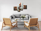 Wieco Art -Stretched and Framed 100% Hand-painted Modern Canvas Wall Art - Image 4