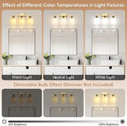 Ascher Bathroom Light Fixtures, 3-Light Vanity Light Over Mirror, Wall Lamp - Image 7
