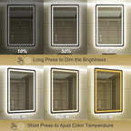 24x36 Inch LED Bathroom Mirror - Image 2