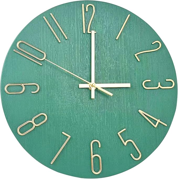 Wall Clock, Silent Clock, Wall Clocks Battery Operated， 12 inch Modern Wall by Fapugh