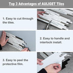 AULIGET Faux Stone Peel and Stick Backsplash, PVC Mixed Metal Wall Tiles Stick - Image 7