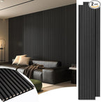 Art3d 2-Pack 108" x 12" Acoustic Wood Panels by Art3d