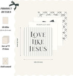 LARTSFRO Coquette Black Bow Jesus Wall Art Decor Posters, Inspirational Bible - Image 2
