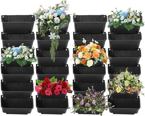 24 Pack Vertical Garden Planter, 13 inch Wall Mounted Planter by kunghei