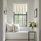 NICETOWN Ivory White Velvet Valance Curtain by NICETOWN