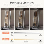 Kosmonia 67x20 Full Length Mirror, Dimmable 3 Color LED Light w/Light Memory - Image 6