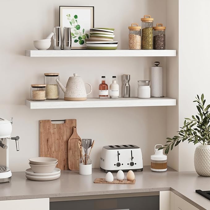 Fixwal Floating Shelves for Wall, Bathroom and Kitchen, for Storage, Room Decor - Image 5