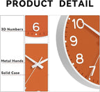 Roymnie Wall Clock 10 Inch Silent Wall Clocks Battery Operated-Modern Non - Image 6