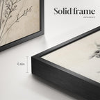 Framed Vintage Botanical Wall Art, 4 Piece Boho Rustic Floral Canvas Painting - Image 4