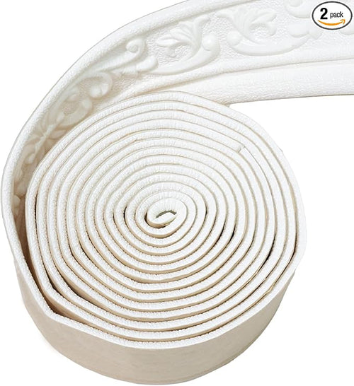 90" x 3.1" Peel Stick Foam Molding Trim Self Adhesive, Crown Molding Wallpaper by WAPANE