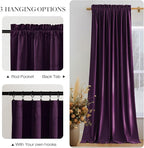 NICETOWN Purple Blackout Velvet Curtains 84 inch Long, Dark Purple - Image 6