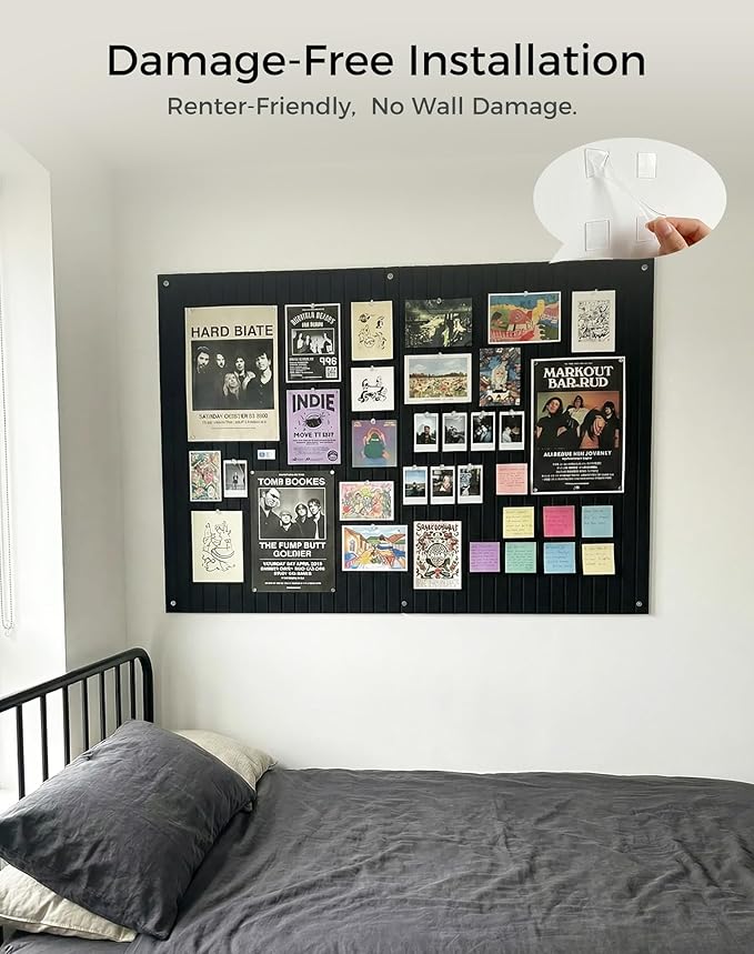Aothia 12-Pack Felt Bulletin Board Tiles 48"x36", Modular Pin Board - Image 7