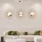 3 Pack Metal Mirrors for Wall Sunburst Wall Mirrors Home Décor Decorative - Image 6