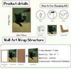 Funny Black Cat Wall Art Moody Black Cat - Image 3