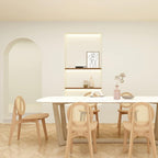 FUKU MON 24"x394" Beige Peel and Stick Wallpaper Matte Beige Cream Contact - Image 4