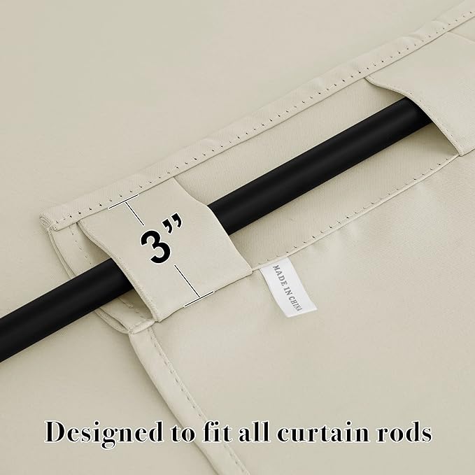 RYB HOME Blackout Curtains for Living Room Thermal Insulated Privacy Solar - Image 5