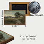 OIQArtOIQ Framed Vintage Landscape Wall Art French Country Cottage Natural - Image 5