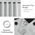 RYB HOME White 100% Blackout Curtains - Image 6