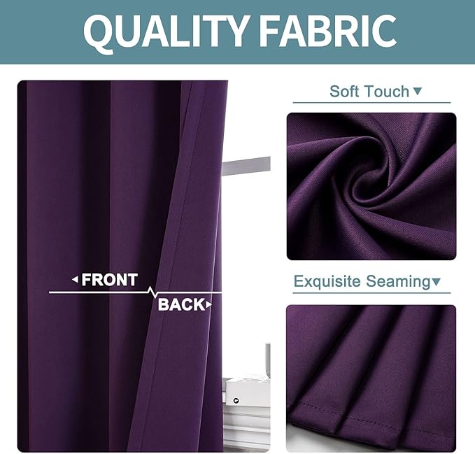 ChrisDowa Blackout Curtains 36 Inches Long - Image 3
