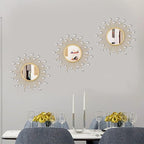 3 Pack Metal Mirrors for Wall Sunburst Wall Mirrors Home Décor Decorative - Image 4