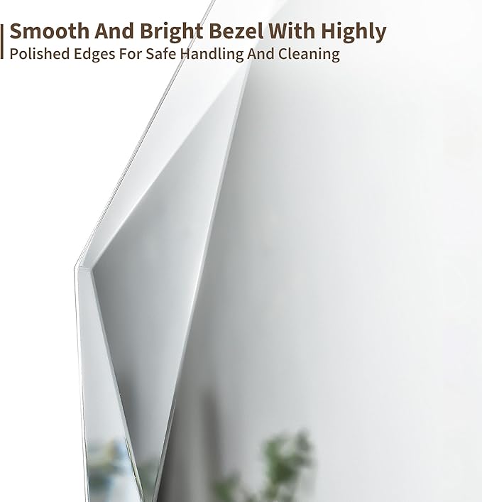 Suidia Bathroom Mirror, Frameless Bathroom Mirror - Image 9