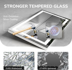 USHOWER LED Bathroom Mirror 60x36 Inch Tempered Glass - Image 6