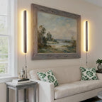 KELUOLY Farmhouse Plug in Long Wall Sconce, 31.4 inch Faux Walnut Finish LED - Image 5
