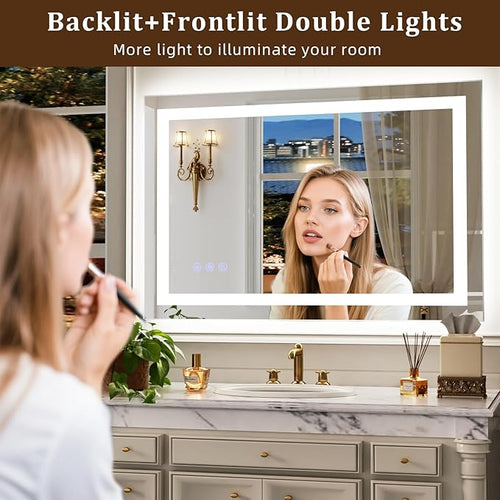48"x36" Smart LED Bathroom Mirror - Image 2