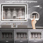 LOAAO 55X36 LED Bathroom Mirror - Image 4