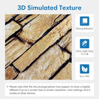 COMSTICKC Peel and Stick Faux Stone Wall Sticker Wall Panels, Not Real Stone - Image 4