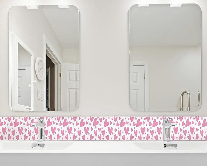 FLFK Pink Heart Wallpaper Border - Image 5
