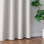 IGEMAEVE Greyish White Curtains 96 Inch Length 2 Panels Set, Light Filtering - Image 5