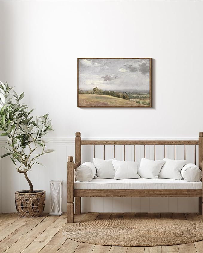 InSimSea Framed Canvas Wall Art Vintage Decor, Large Landscape Wall Art - Image 2