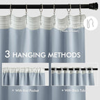 MIULEE Light Blue Back Tab Blackout Curtains 108 Inch Long 2 Panels Set - Image 3