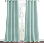 NICETOWN Aqua Blue Blackout Curtains 102" Long - Image 2