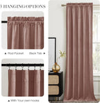 NICETOWN Room Darkening Dusty Pink Velvet Curtains 96 inch Length - Image 7
