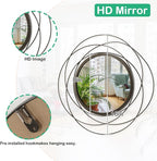 Wall Mirror Mounted Small Round Decorative Mirrors, Circle Metal Art Mirror Home - Image 7