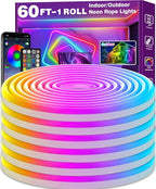 AILBTON 60Ft Neon Rope Lights, Flexible Led Rope Lights Control by AILBTON