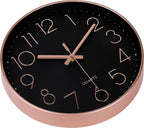 jomparis Rose Gold Wall Clock for Grils Womens Silent Non-Ticking Clock - Image 5