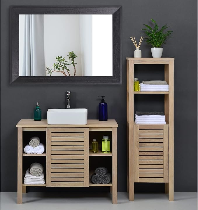 AAZZKANG Black Mirrors for Wall Rectangle Wood Framed Large 26"x18" Decorative - Image 6