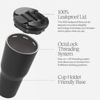 BrüMate Nav 35oz 100% Leak Proof Insulated Travel Tumbler with Magnetic BevLock™ Lid - Double Wall Cup-Holder Friendly Stainless Steel Mug (Neon Pink)