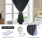AJAZZ Self Adhesive Curtains 100% Blackout Shades Window Cover Sticky Curtain - Image 2