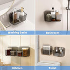 Diesisa 2pc Acrylic Wall Mount Organizer, Adhesive Cabinet Door Organizer - Image 6