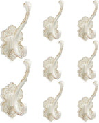 Zonon 8 Pcs White Wall Hooks Set Vintage Coat & Towel Hooks by Zonon