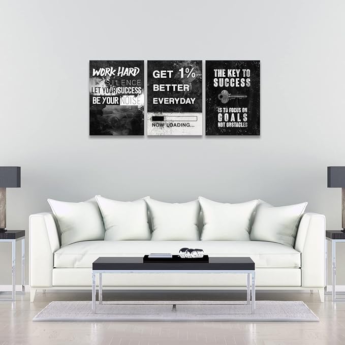 KAWAHONE Motivational Success Canvas Wall Art - Image 3