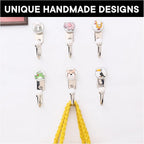 Indian Shelf Pack of 12 Ceramic Wall Hooks Kitchen - Image 5