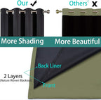 Yakamok 100% Blackout Thermal Insulated Sliding Door Curtains, Noise Reducing - Image 5